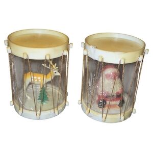 Vintage Christmas Drum Ornaments
